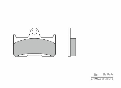 Plaquettes de frein en métal fritté Brembo : 07YA45SD. | Quad CF, GOES