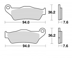 Plaquettes de frein en métal fritté marque Braking 746CM46 | Compatible Motocross, Moto, Quad