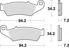 Plaquettes de frein en métal fritté marque Braking 772CM44 | Compatible Motocross, Moto, Quad