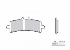 Plaquettes de frein en métal fritté marque Brembo 07BB37SA | Compatible Moto, Motocross