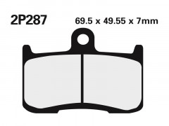 Plaquettes de frein en métal fritté marque Nissin 2P-287ST | Compatible Moto