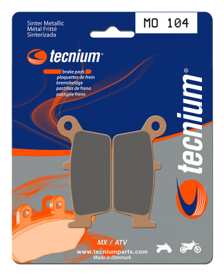Plaquettes de frein en métal fritté marque Tecnium : MO104 | Compatible Motocross, Moto