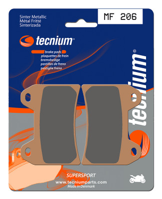 Plaquettes de frein en métal fritté marque Tecnium : Performance MF206 | Compatible Moto, Motocross