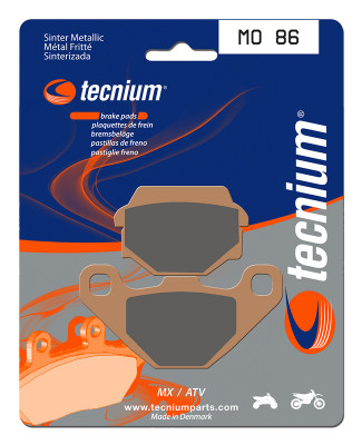 Plaquettes de frein en métal fritté marque Tecnium, Référence MO86 | Compatible Quad, Moto