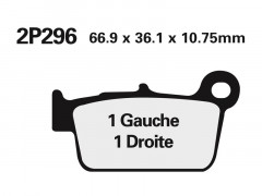 Plaquettes de frein en métal fritté Nissin : 2P-296ST-MX | HONDA, KAWASAKI, SUZUKI, YAMAHA