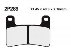Plaquettes de frein en métal fritté Nissin 2P-289ST | Moto KAWASAKI, SUZUKI