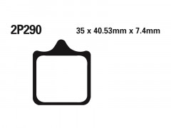 Plaquettes de frein en métal fritté Nissin 2P-290ST | KAWASAKI, SUZUKI, DERBI