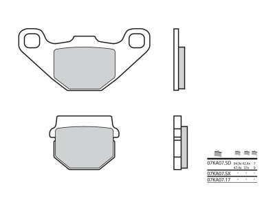 Plaquettes de frein en métal fritté, marque Brembo, référence 07KA07SX