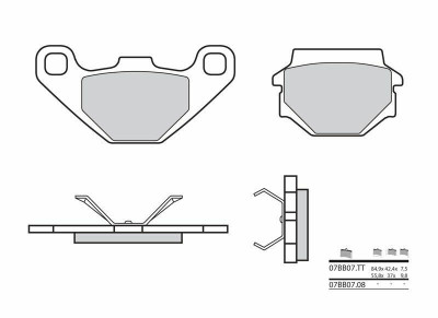 Plaquettes de frein marque Brembo 07BB0708 en carbone céramique | Motocross, Moto, Maxiscooter