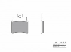 Plaquettes de frein marque Brembo en métal fritté : 07GR71SD | Compatible Quad