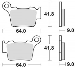 Plaquettes de frein métal fritté 891CM44 marque Braking | KTM, GAS GAS, HUSQVARNA