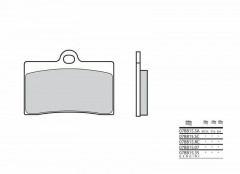 Plaquettes de frein métal fritté Brembo 07BB15SA | MBK, PEUGEOT, YAMAHA, ITALJET