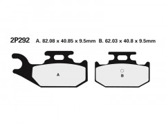 Plaquettes de frein métal fritté marque Nissin 2P292ST | Quad, Ssv CAN-AM