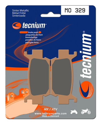 Plaquettes de frein métal fritté marque Tecnium MO329 | Compatible Quad HONDA