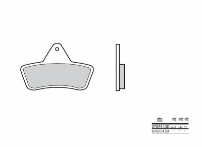 Plaquettes de frein métal fritté Off-Road Brembo : SD - 07GR54SD | ARCTIC CAT