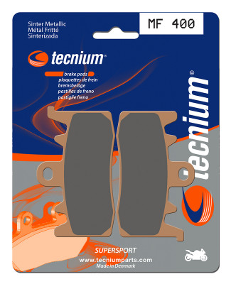 Plaquettes de frein métal fritté Performance MF400 de marque Tecnium | Compatible Moto, Maxiscooter