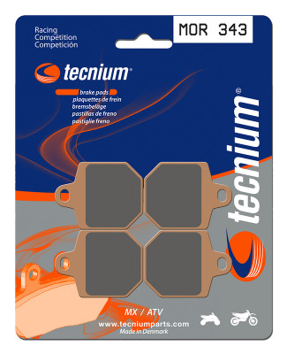 Plaquettes de frein métal fritté Tecnium Racing MX/Quad : MOR343 | SMR 450, 560