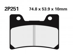 Plaquettes de frein Nissin 2P-251ST en métal fritté | Moto YAMAHA FZR 600