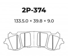 Plaquettes de frein Nissin, métal fritté : 2P-374ST | GOLDWING FA GL 1800