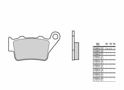 Plaquettes de frein Off-Road métal fritté Brembo 07BB02SX | BENELLI, HUSQVARNA, HUSABERG