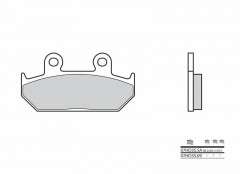 Plaquettes de frein organique carbone céramique Brembo : HO (07HO3509) | HONDA