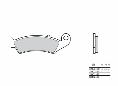 Plaquettes de frein organique carbone céramique Brembo 07HO2506 | HONDA