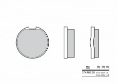 Plaquettes de frein organique carbone céramique Brembo 07KA0328 | Z (KZD) 400 '76-'77