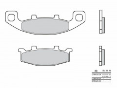 Plaquettes de frein organique carbone céramique Brembo 07KA0933 | KAWASAKI, SUZUKI