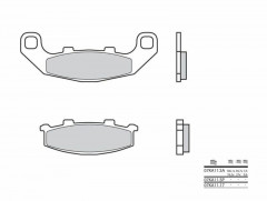 Plaquettes de frein organique carbone céramique Brembo 07KA1117 | GPX R 250, KR1 250, S, RGV 250 '93