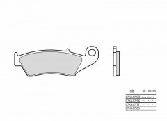 Plaquettes de frein organique carbone céramique Brembo 07KA1705 | KYMCO, CAGIVA, ITALJET, SYM