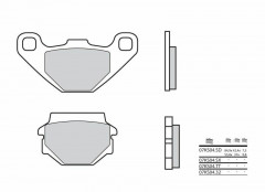 Plaquettes de frein organique carbone céramique Brembo 07KS0432 | KAWASAKI, SUZUKI