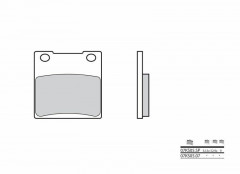Plaquettes de frein organique carbone céramique Brembo 07KS0507 | KAWASAKI, SUZUKI