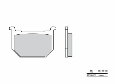 Plaquettes de frein organique carbone céramique Brembo 07SU0312. | SUZUKI