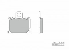 Plaquettes de frein organique carbone céramique Brembo 07YA0809 | YAMAHA