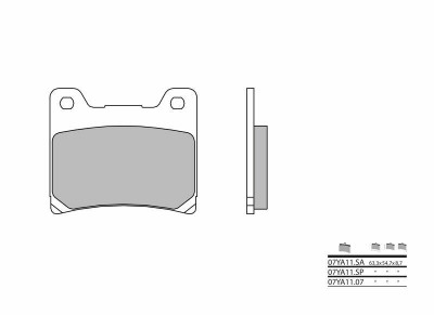 Plaquettes de frein organique carbone céramique Brembo 07YA1107 | YAMAHA