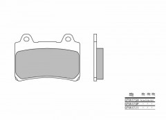 Plaquettes de frein organique carbone céramique Brembo 07YA1711 | FZR R 750, TDR 250, TZR 250