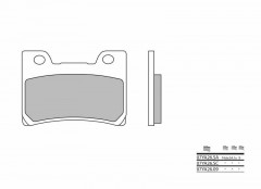 Plaquettes de frein organique carbone céramique Brembo 07YA2609 | FZR 600 '92-'95