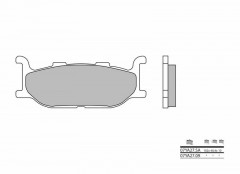 Plaquettes de frein organique carbone céramique Brembo 07YA2709 | SR 400, XJ600 '91-'97