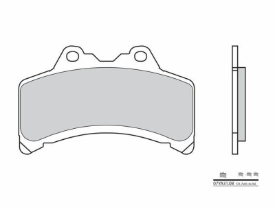 Plaquettes de frein organique carbone céramique Brembo 07YA3108 | GTS 1000 '93, ABS