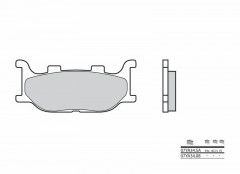 Plaquettes de frein organique carbone céramique Brembo 07YA3408 | YAMAHA, MZ
