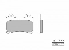 Plaquettes de frein organique carbone céramique Brembo 07YA3507 | FZR R 750, FJ1200 '88-'93