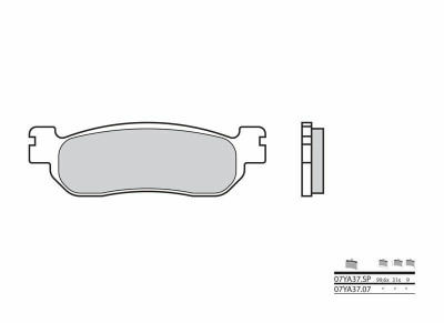 Plaquettes de frein organique carbone céramique Brembo 07YA3707 | TRICKER 250, TW 125, 200, XT 225