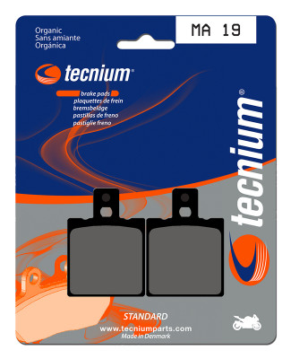 Plaquettes de frein organique marque Tecnium - Référence MA19 | Compatible Moto, Motocross