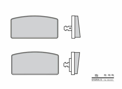 Plaquettes de frein organiques Brembo 07GR5915 en carbone céramique | BMW