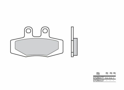 Plaquettes de frein organiques carbone céramique Brembo 07GR6407. | KTM
