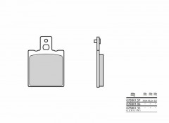 Plaquettes de frein organiques marque Brembo 07BB0106 | Compatible Moto, Scooter