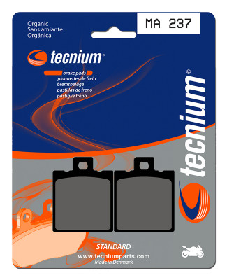 Plaquettes de frein organiques marque Tecnium : MA237 | Compatible Mécaboite, Moto, Motocross