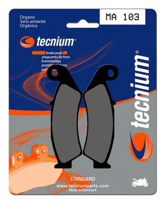 Plaquettes de frein organiques Tecnium : MA103 | CRM 75, NX DOMINATOR 250, XR R 250, XRL 250