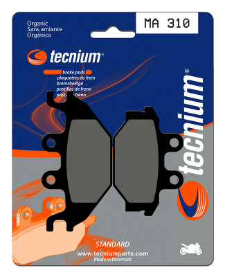Plaquettes de frein organiques Tecnium : MA310 | EFI GLADIATOR 500, MT 125 (ABS), YZF R 125