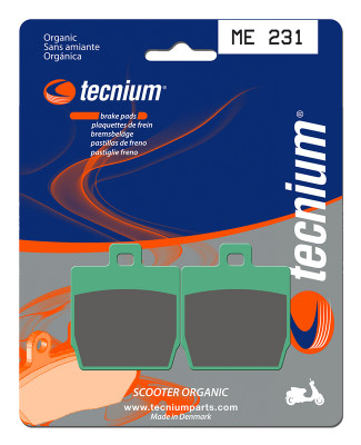 Plaquettes de frein organiques Tecnium : ME231 | NITRO 50, STUNT 50, AEROX YQ 50